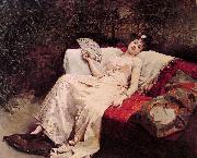 unknow artist Reclining Lady Germany oil painting artist